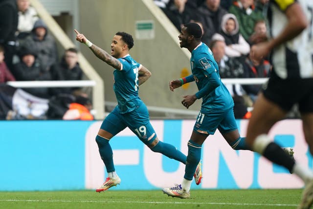 Bournemouth’s Justin Kluivert scored a fantastic hat-trick (Owen Humphreys/PA)