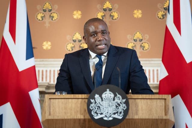 Foreign Secretary David Lammy (PA)