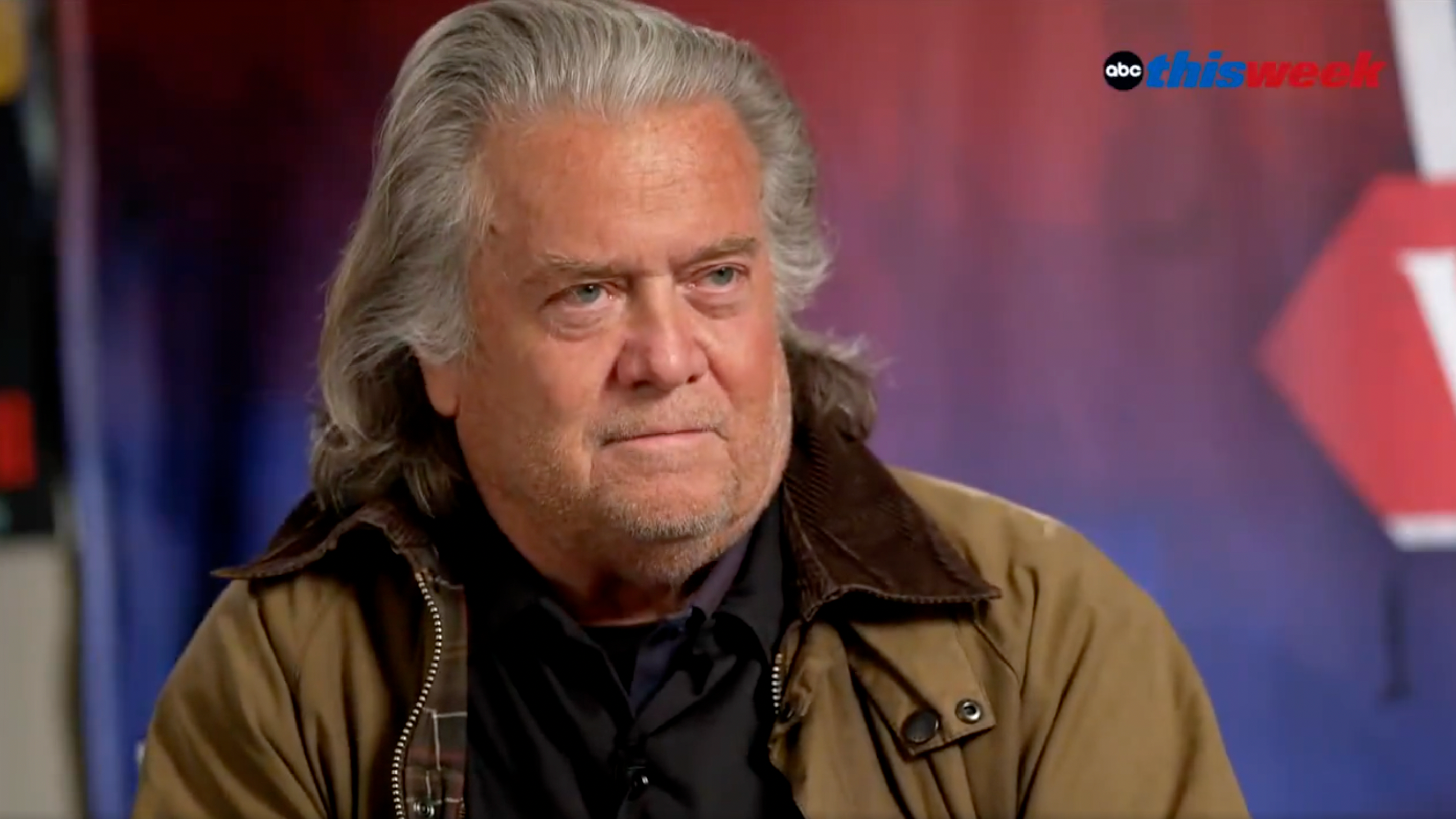 Steve Bannon speaking to Jonathan Karl on ABC News show This Week