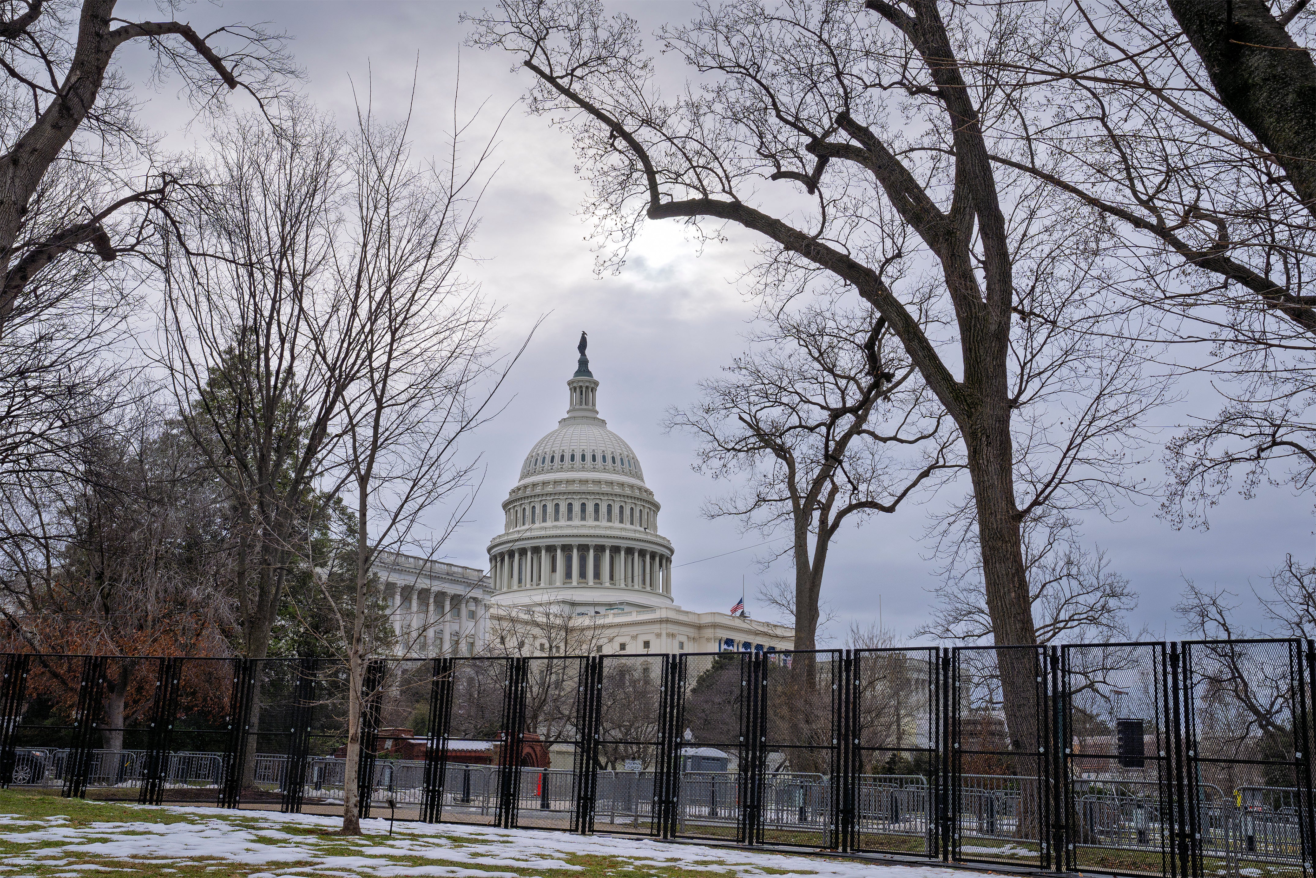 <p>Preparations are continuing for Inauguration Day in Washington (J Scott Applewhite/AP)</p>