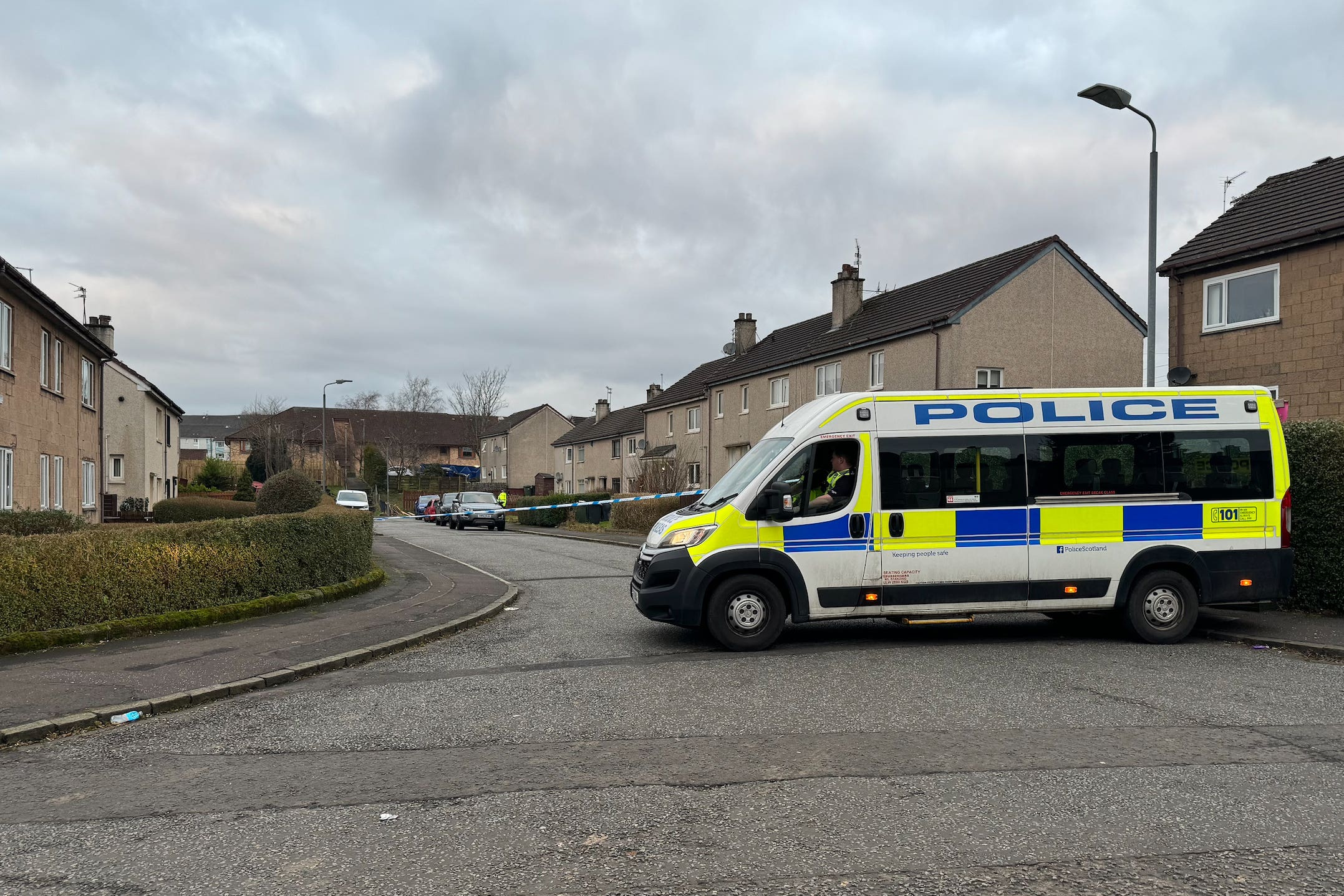 A police cordon was put in place in an area of Paisley following the incident