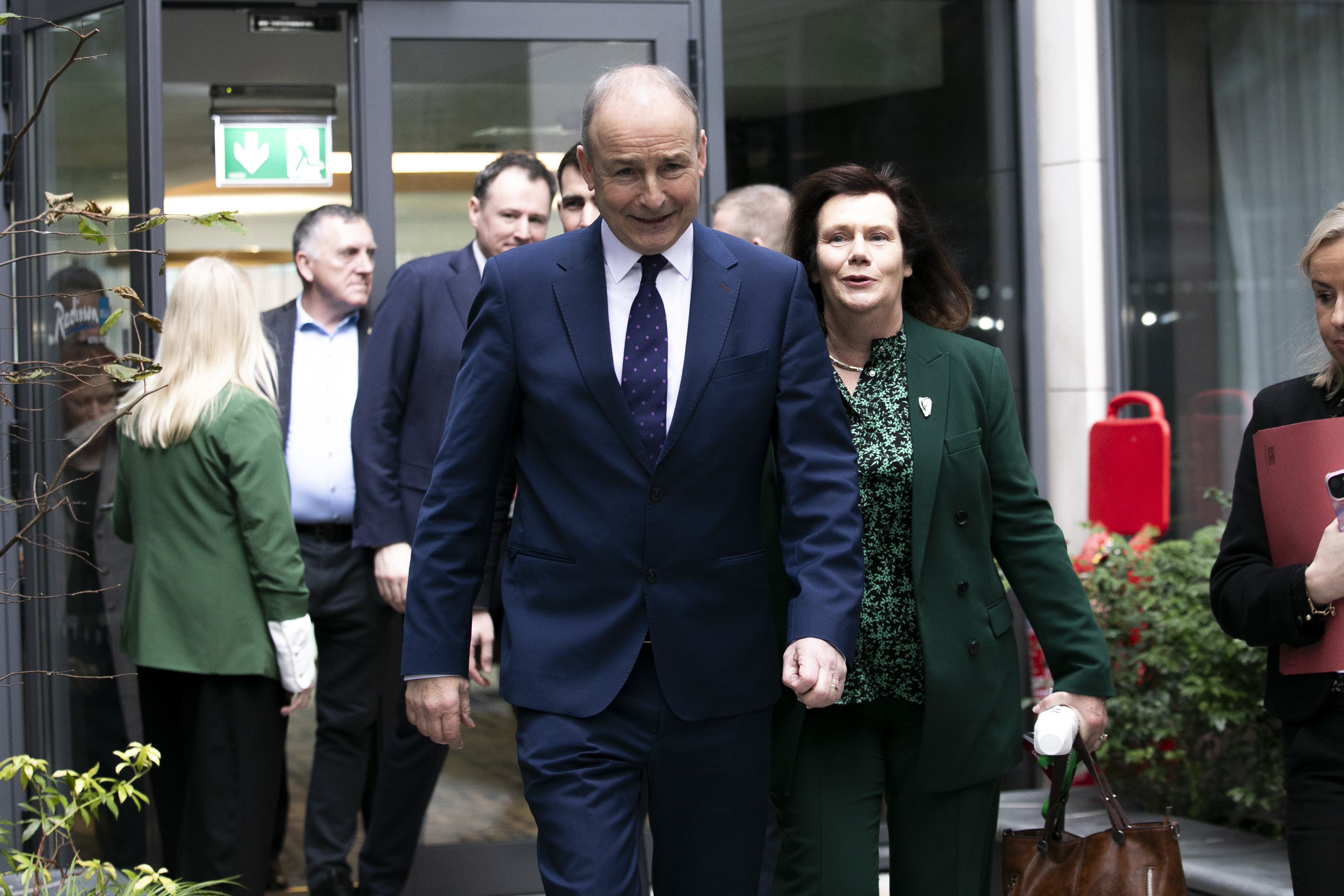 Leader Micheal Martin at the Radisson Hotel in Dublin for the Fianna Fail ard fheis conference (PA)