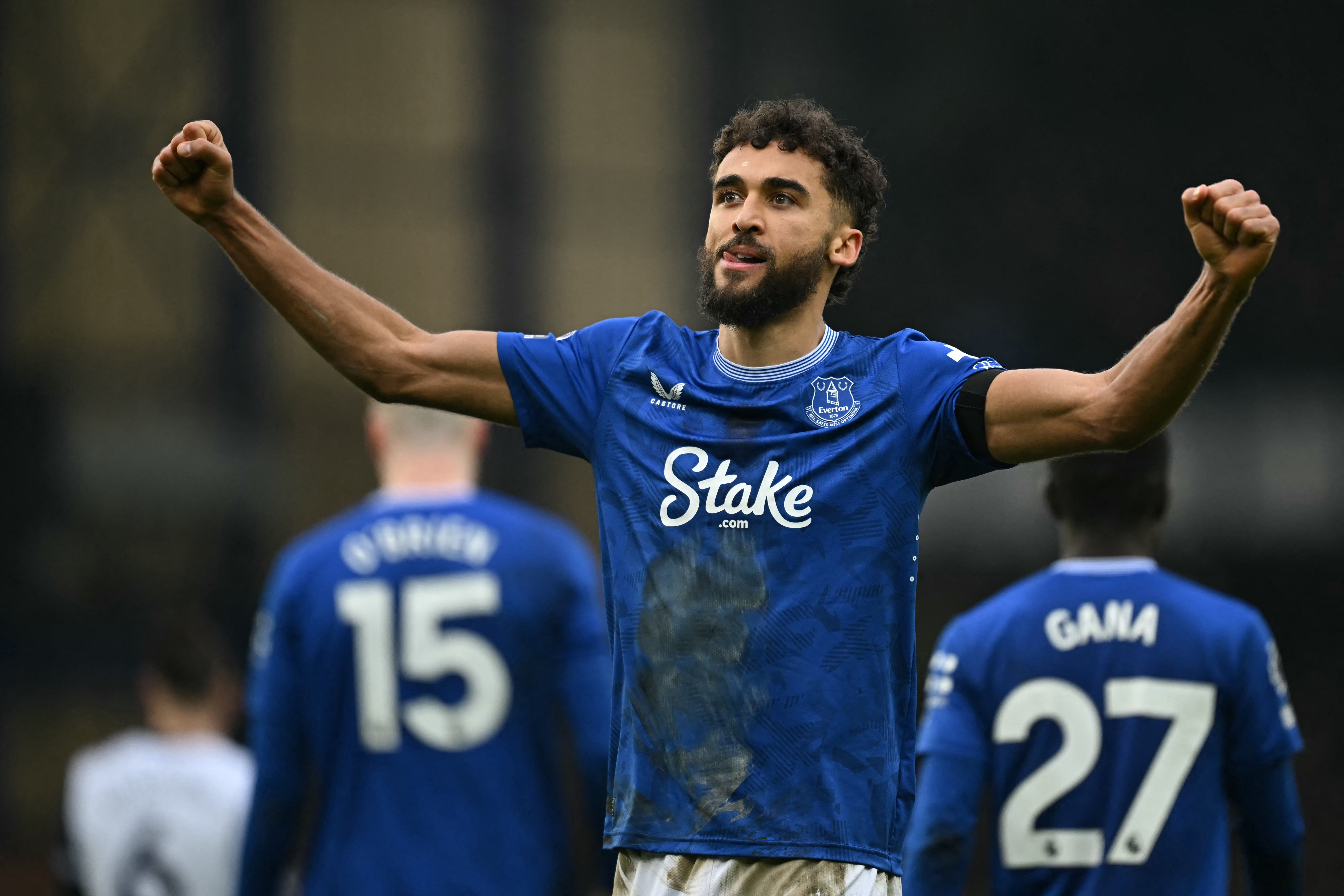 Dominic Calvert-Lewin celebrates against Tottenham