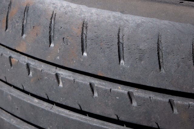 Only a third of drivers check the tread of their vehicle’s tyres at least once a month, a new survey suggests (Alamy/PA)