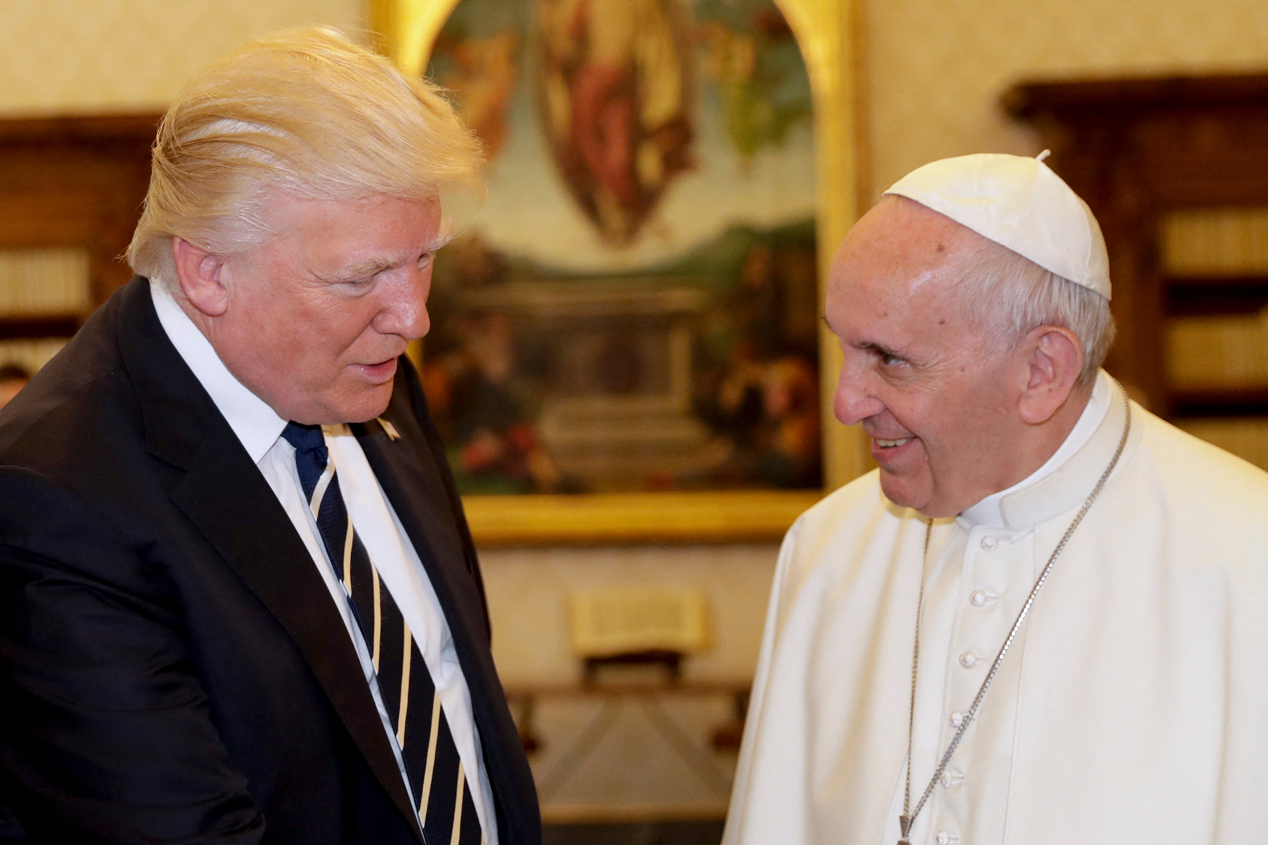 Pope Francis (right) called Trump’s deportation plans a ‘disgrace'