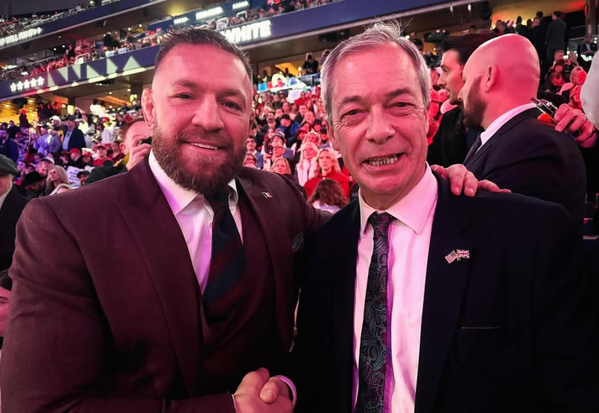 Nigel Farage with Conor McGregor in Washington