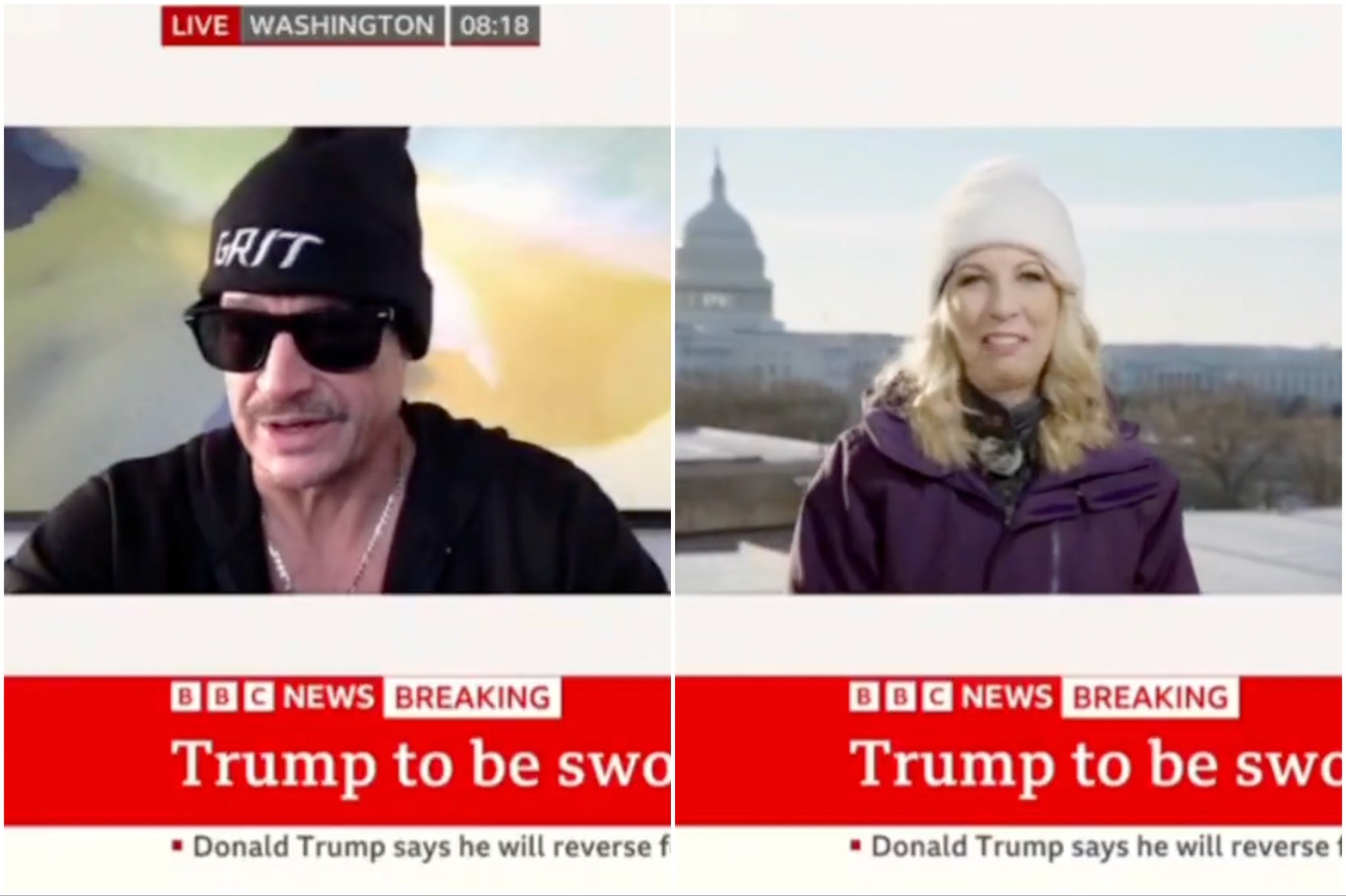 Kid Rock derails inauguration day interview by hitting on BBC presenter