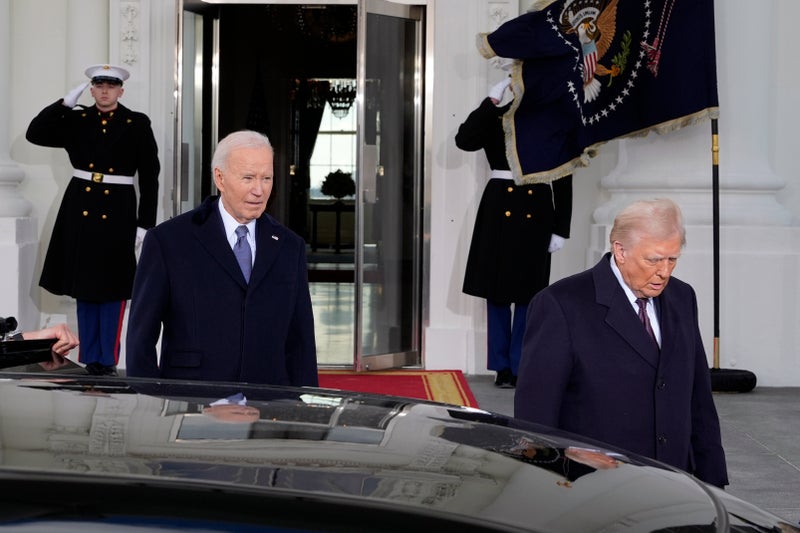 Trump and Biden will share a limo ride to inauguration – four years after president-elect snubbed tradition