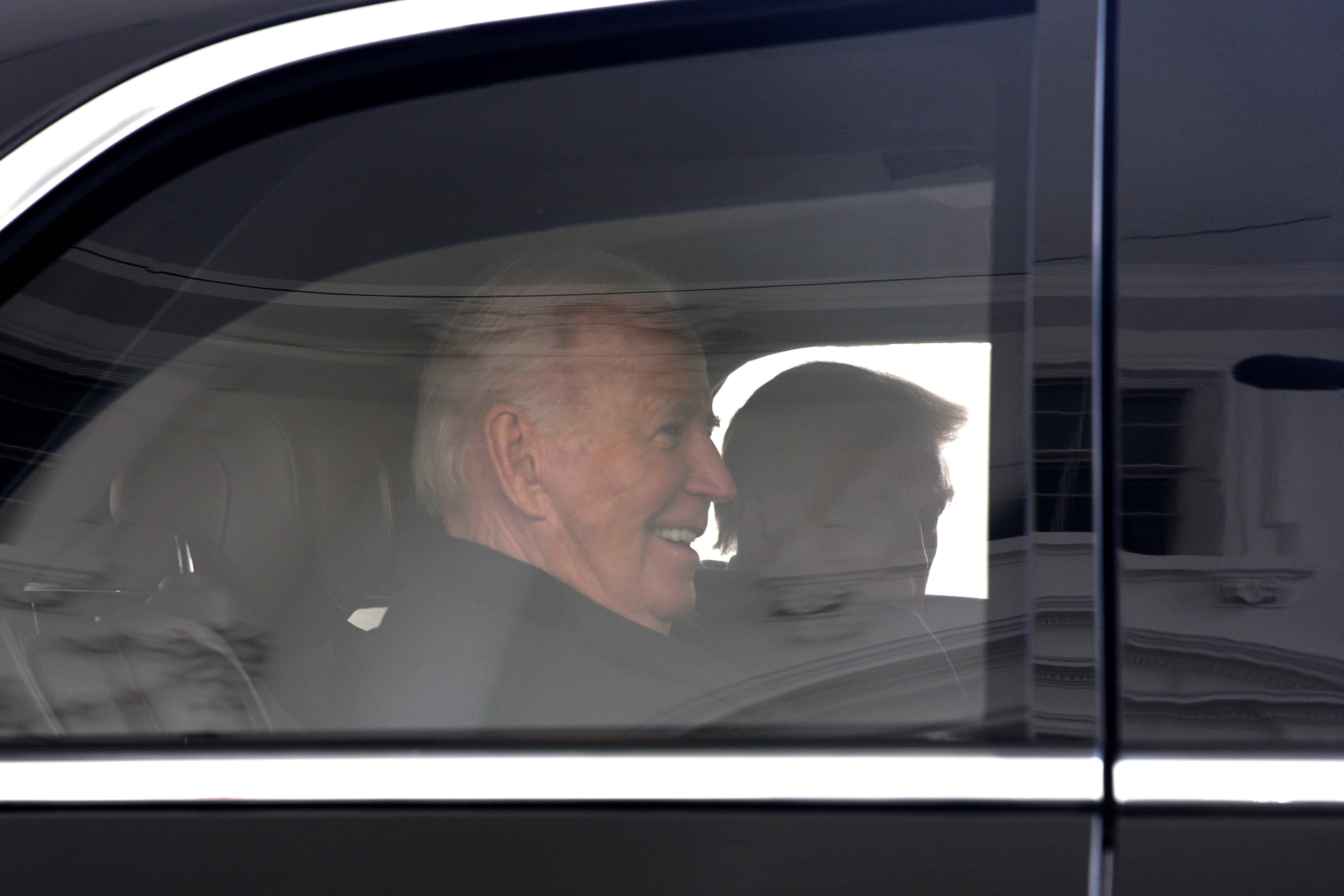 President Joe Biden and President-elect Donald Trump rode in the presidential motorcade to the Capitol on Monday, per tradition