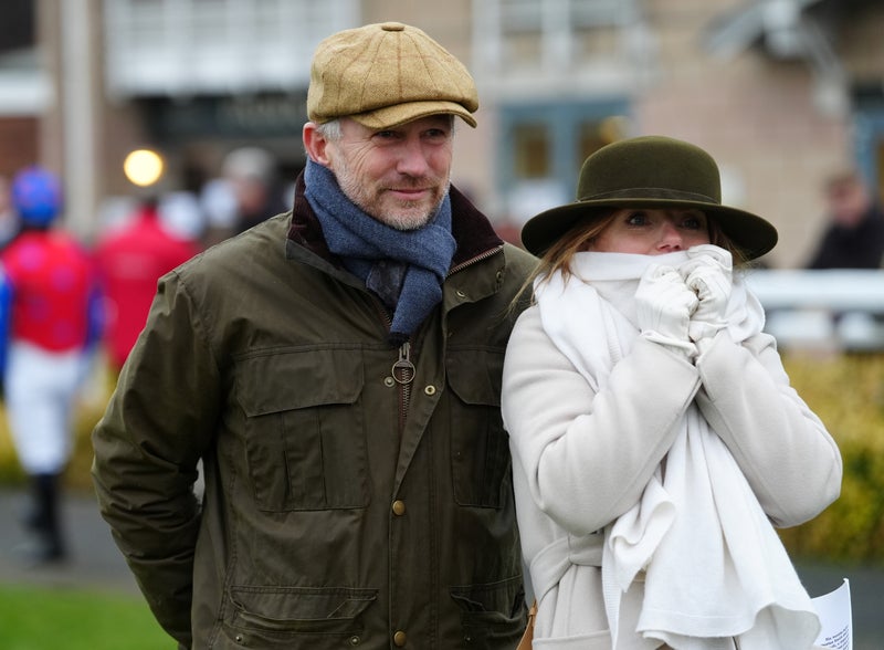 Christian and Geri Horner cosy up after big win at Warwick Races