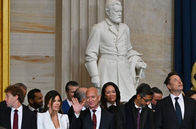 <p>The biggest names in tech gathered in the Capitol’s rotunda to watch Trump’s inauguration </p>