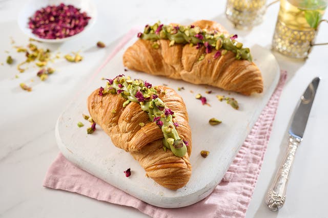 <p>Golden, flaky, and filled with creamy pistachio goodness – this croissant is proof that indulgence and simplicity can go hand in hand</p>