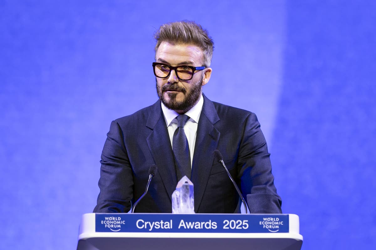 David Beckham urges Davos leaders to fight for girls’ rights