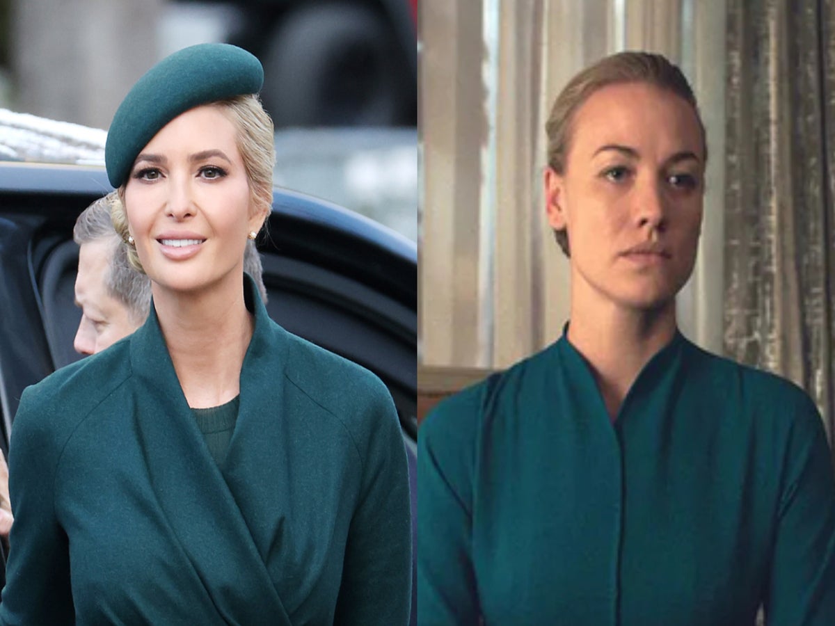 Ivanka Trump's inauguration day outfit earns comparisons to Handmaid's Tale wives | The Independent Ivanka Trump's inauguration day outfit earns comparisons to Handmaid's Tale wives | The Independent