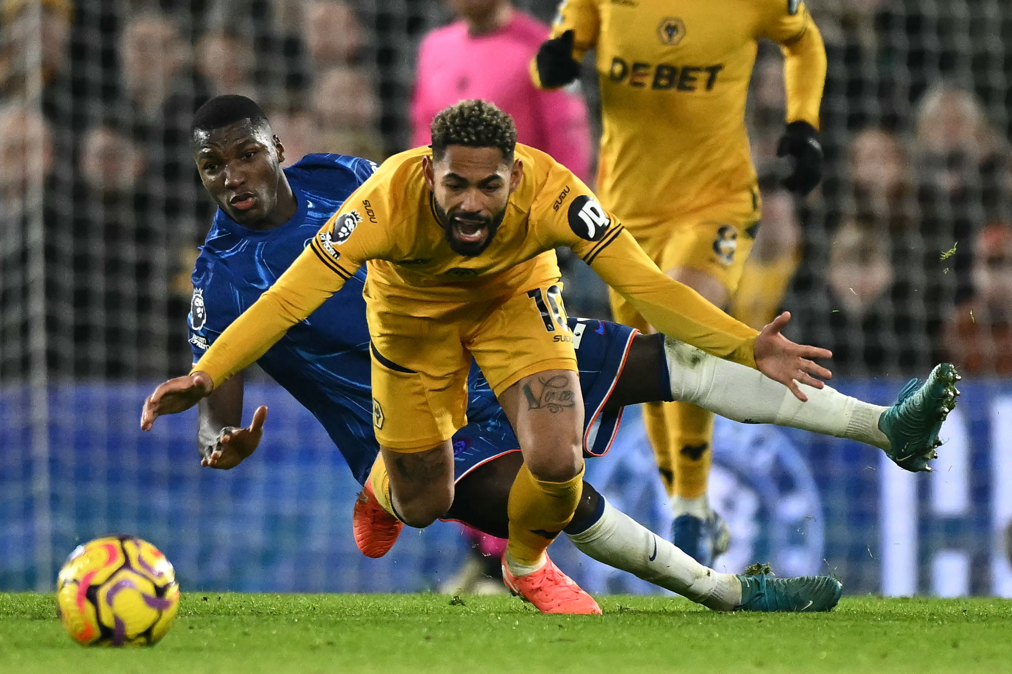 Matheus Cunha was a frustrated figure as Wolves were beaten by Chelsea