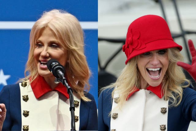 <p>Kellyanne Conway digs out her 2017 Inauguration Day outfit eight years later </p>