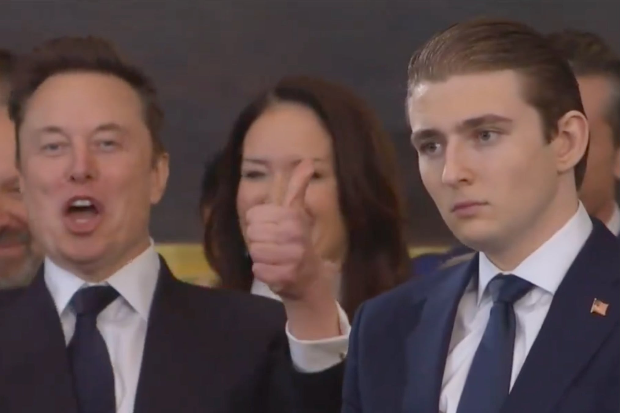 Social media users have pointed out that Barron Trump and Elon Musk brought very different ‘energy’ to the inauguration proceedings on Monday