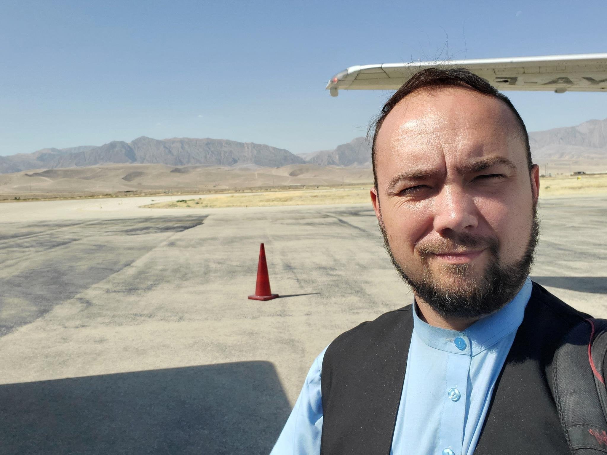One of the last photos of Ryan Corbett inside Afghanistan before he was detained by the Taliban