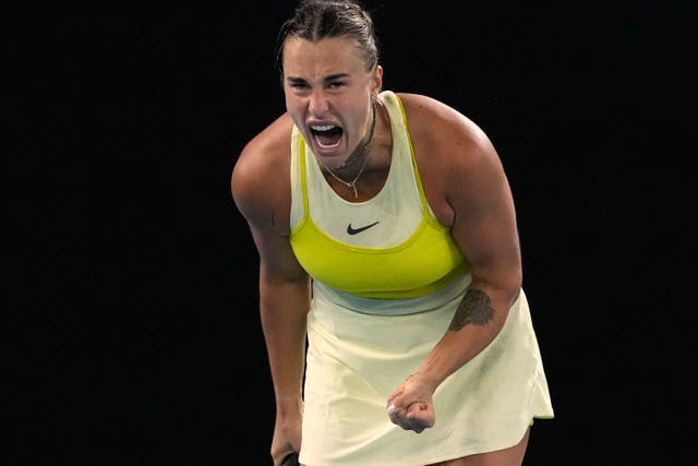 Aryna Sabalenka claimed a 6-2 2-6 6-3 victory Anastasia Pavlyuchenkova (Manish Swarup/AP)