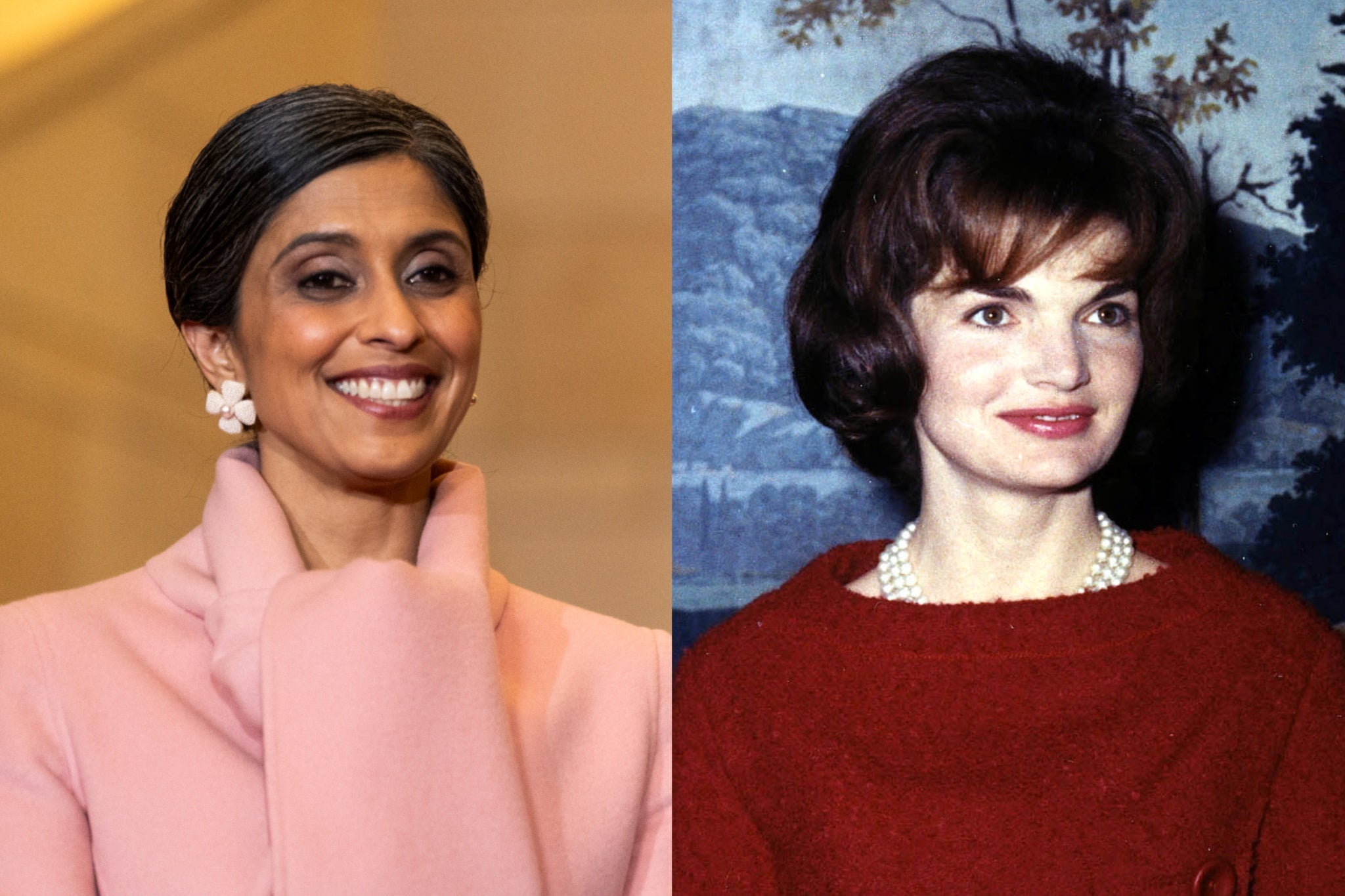 Usha Vance (left) and Jackie Kennedy (right)