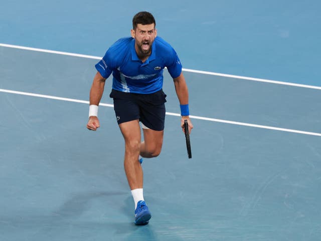 <p>Djokovic roared at Murray after winning match point </p>