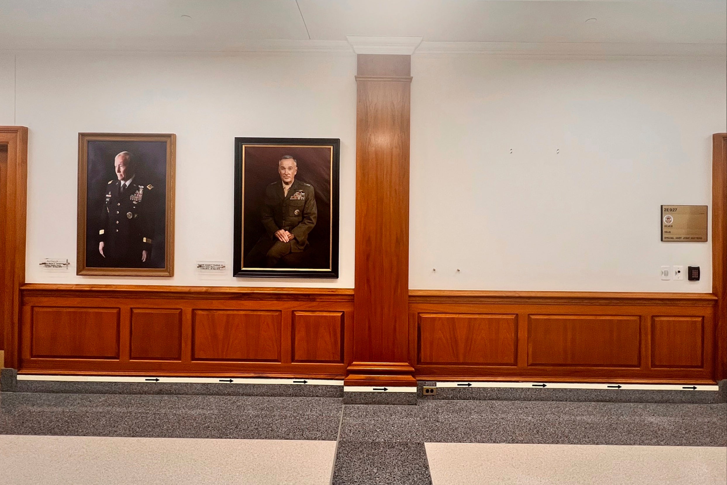 General Mark Milley’s portrait was removed from the walls of the Pentagon on Monday, shortly after Donald Trump was sworn in to office