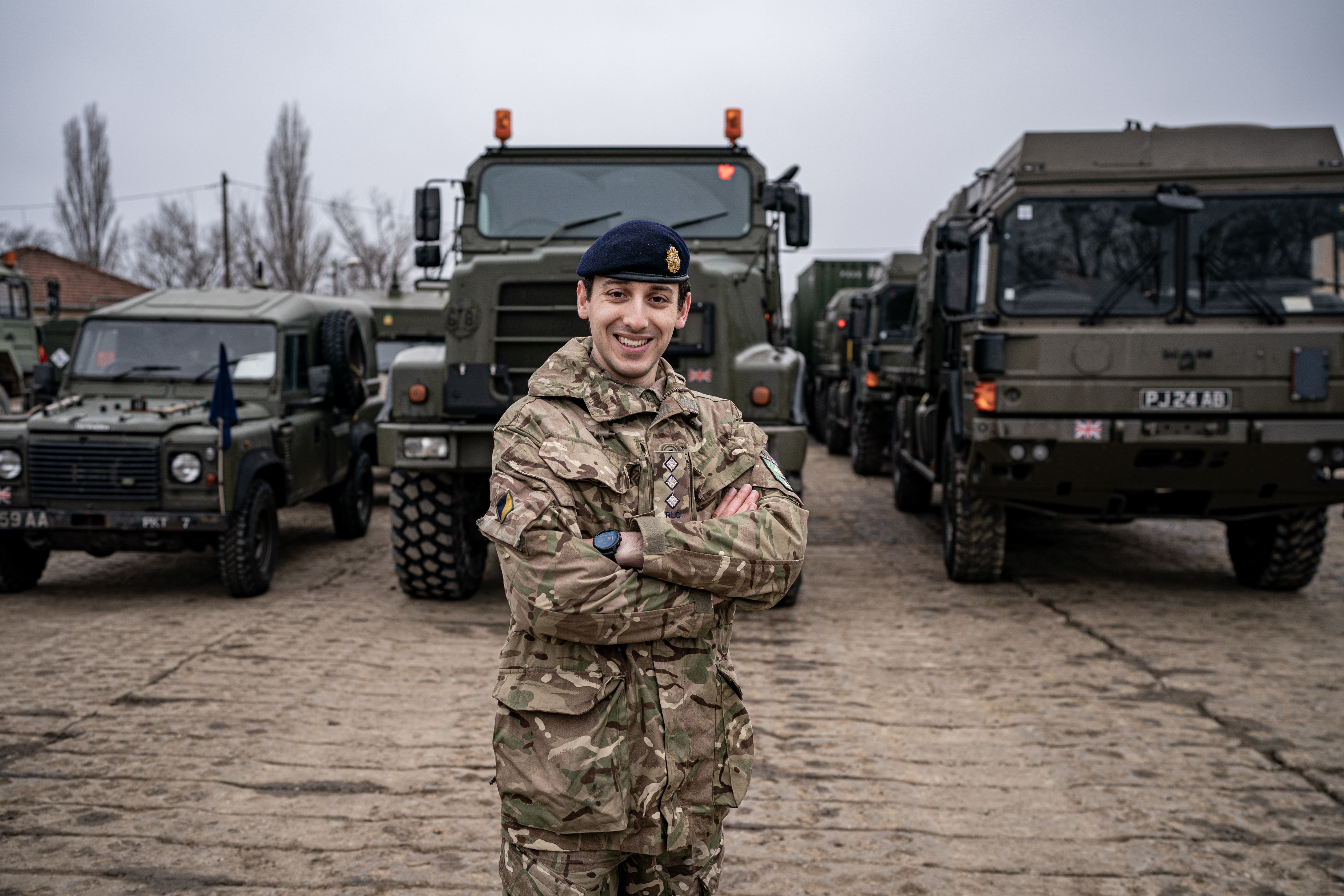 Captain Zakariah Ajjane at a Hungarian military base at Szentes (Ben Birchall/PA)