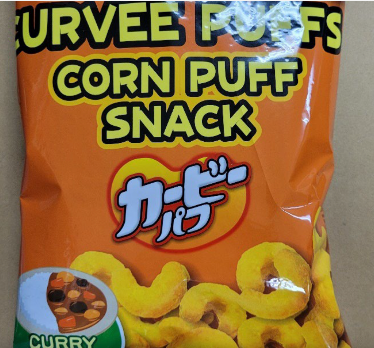 The curry-flavored Curvee Puffs Corn Puff Snack was distributed to 38 states and Mexico