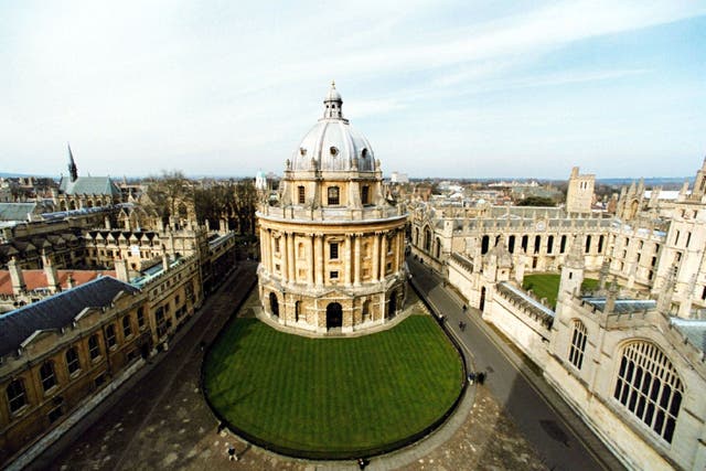 Brasenose College, the Radcliffe Camera (a library), the Codrington Library and All Souls’ College in Oxford (PA)