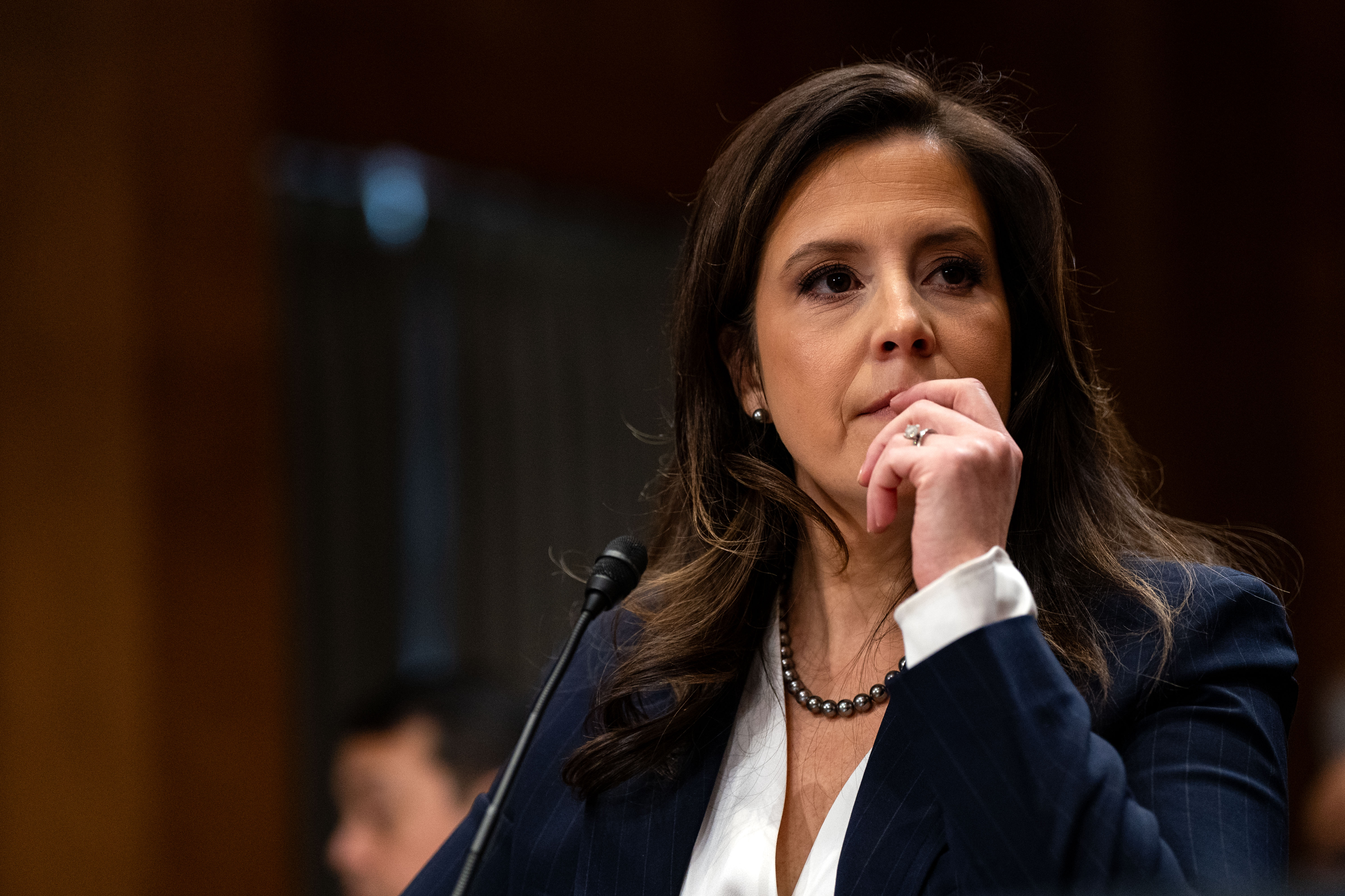 Representative Elise Stefanik testifies before the Senate Foreign Relations Committee on her nomination to be ambassador to the United Nations