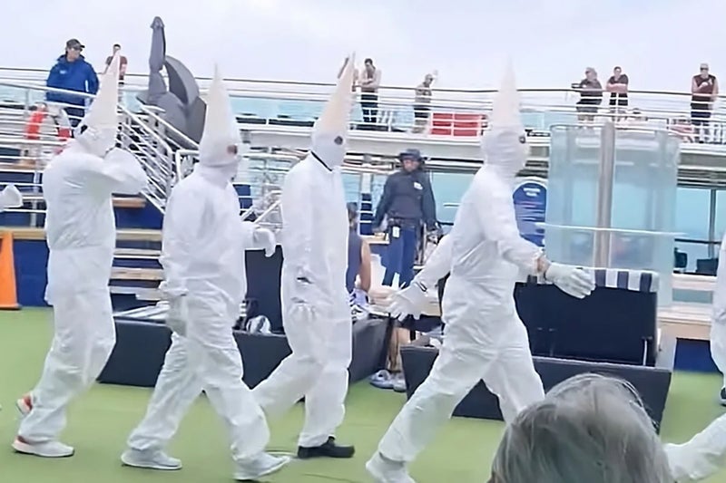 P&O Cruises insists staff weren't dressed in Ku Klux Klan gear after fancy dress mishap