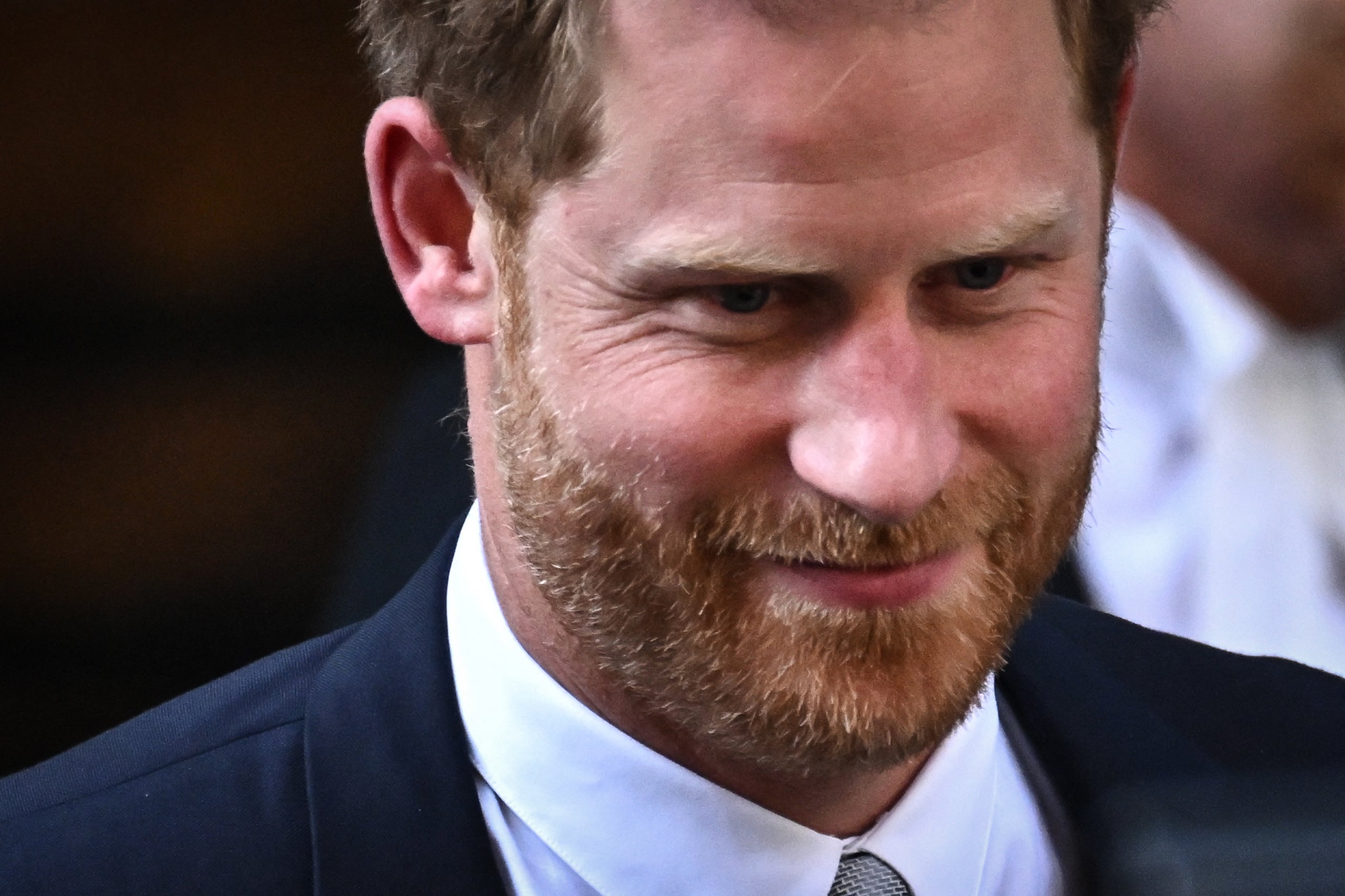 (Britain's Prince Harry, Duke of Sussex leaves the Royal Courts of Justice, Britain's High Court, in central London on June 7, 2023