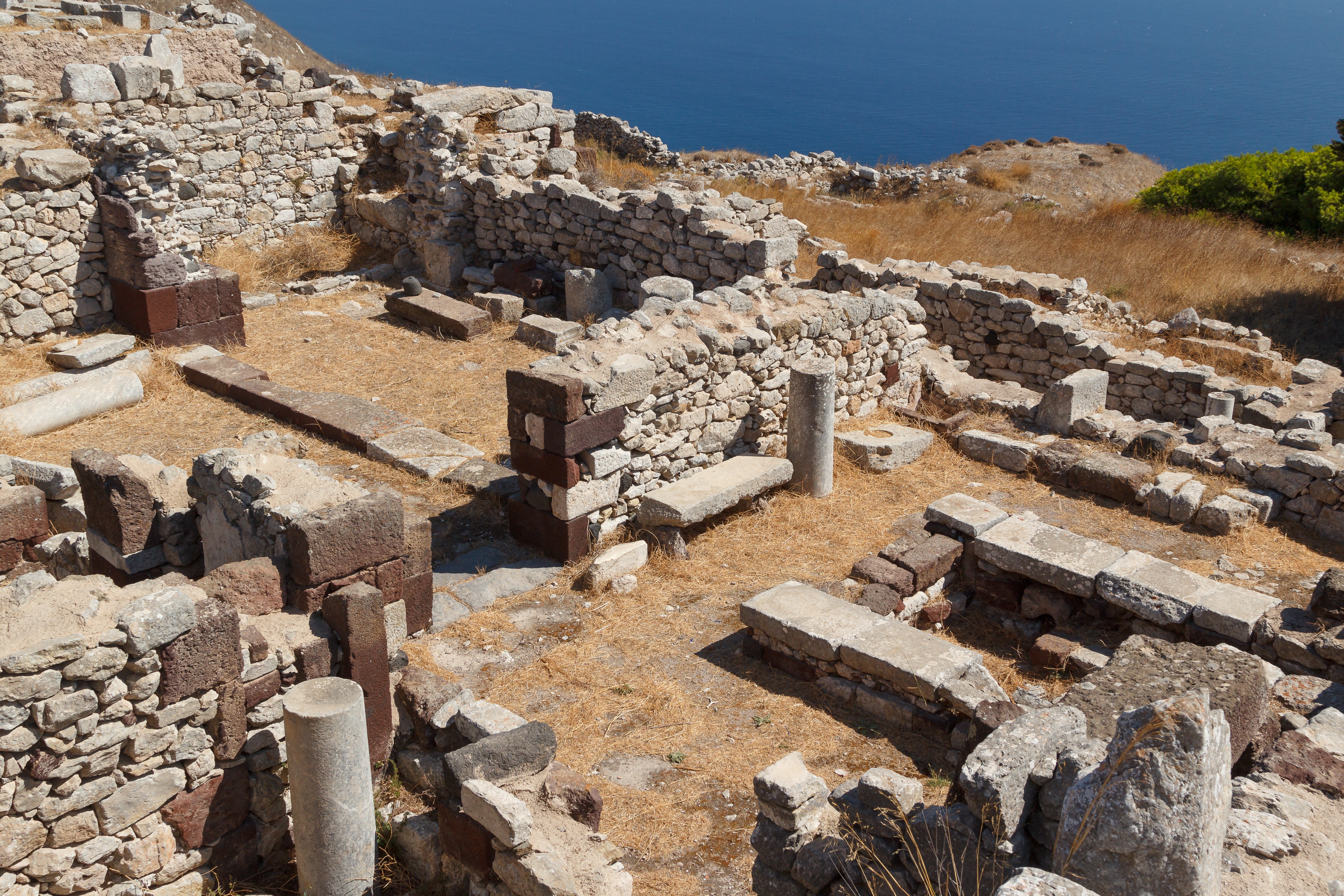 Santorini’s archaeological sites, like the ruins of the Ancient Thira, can be explored peacefully without the hordes of crowds when visiting in the off-season