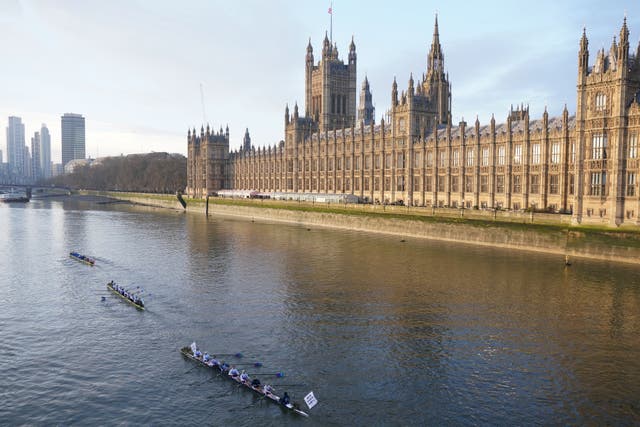 The Houses of Parliament in London. MPs would face security risks frequenting pubs outside Parliament if all bars on the estate were closed, the leader of the House of Commons has suggested. (Lucy North/PA)