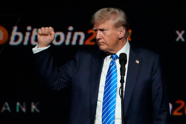 <p>Trump spoke at the 2024 Bitcoin conference while campaigning for the presidency </p>