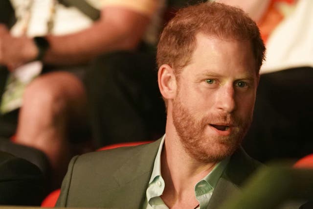 The Duke of Sussex visited firefighters in California (Jordan Pettitt/PA)