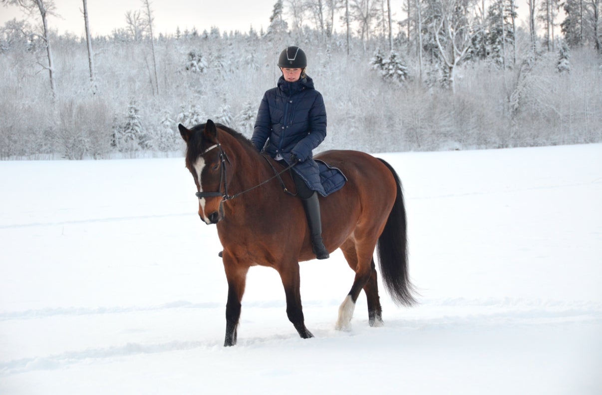 Ortstad was back riding her horse weeks after the amputation