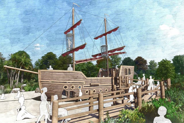 The designs for the renewed playground of the Diana, Princess of Wales Memorial Playground in Kensington Gardens (The Royal Parks/Timberplay/PA)