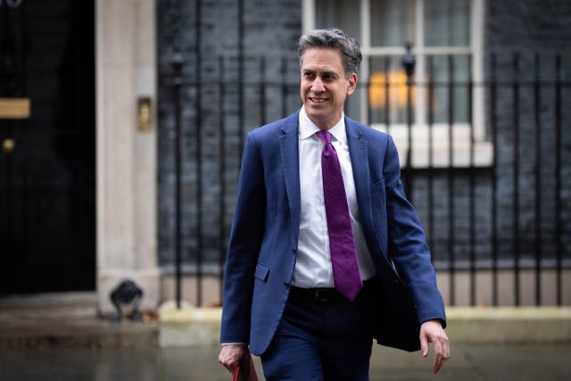 Ed Miliband has said he will not resign if the Government backs a third runway at Heathrow (James Manning/PA)