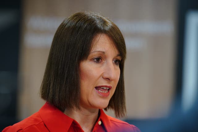 Chancellor of the Exchequer Rachel Reeves speaking to the media (Peter Byrne/PA)