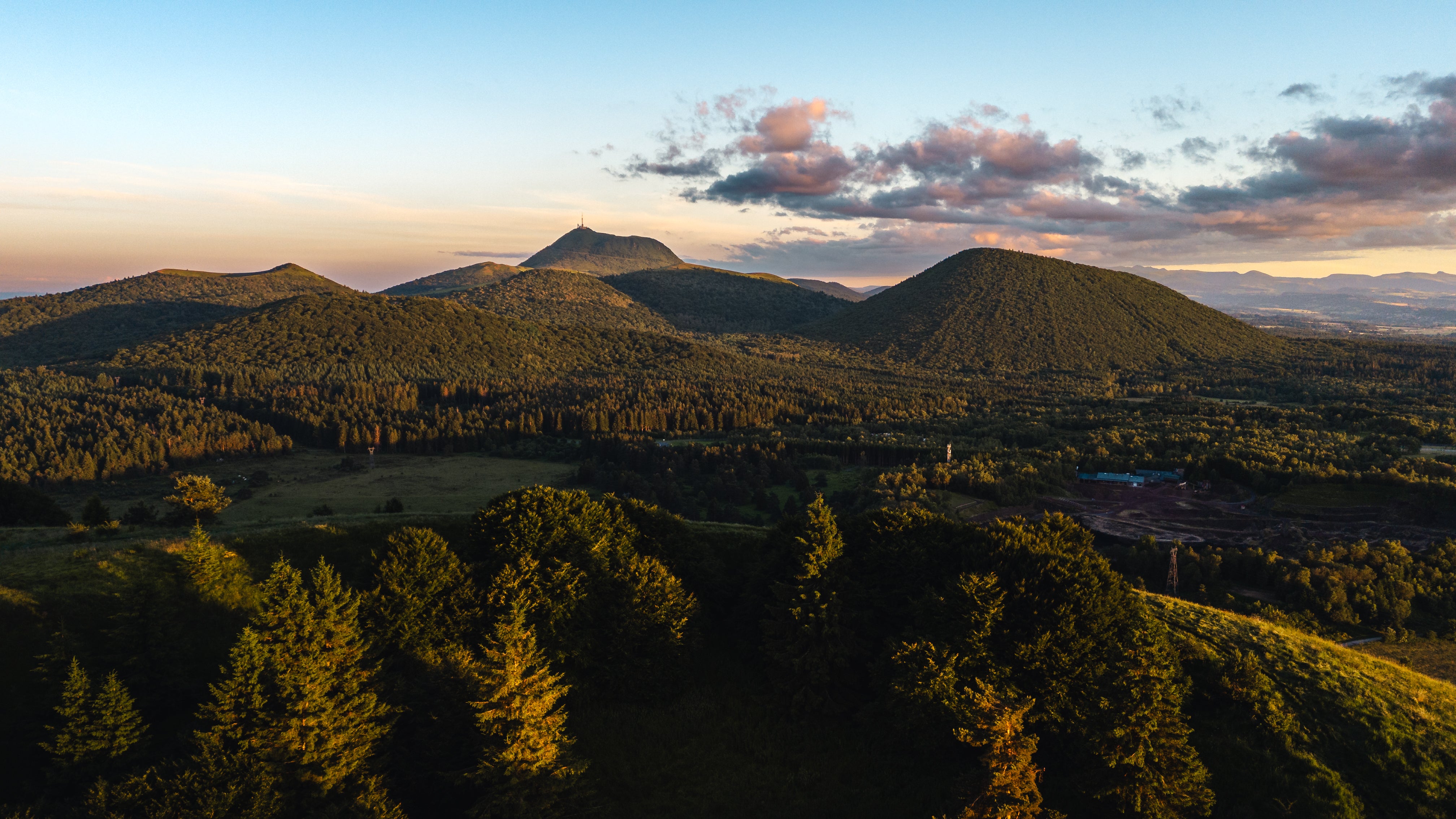 The hiking trails wind between dormant volcanoes