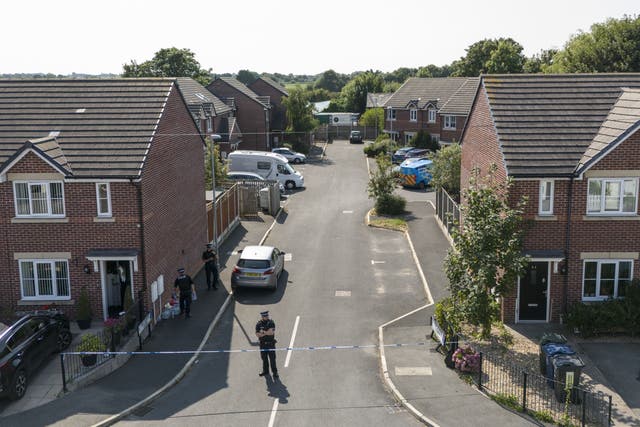 Police activity on Old School Close in the village of Banks, Lancashire (Danny Lawson/PA)