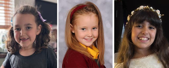 <p>Bebe King, six, Elsie Dot Stancombe, seven and Alice da Silva Aguiar, nine, died after the mass stabbing</p>