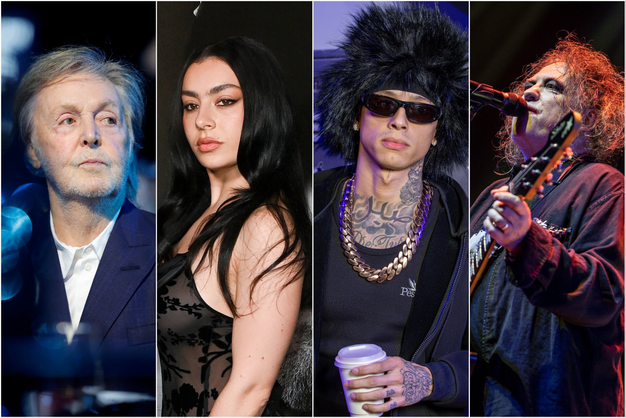 LR: Os Beatles, Charli XCX, Central Cee e The Cure estão todos prontos para o Brit Awards na cerimônia de 2025