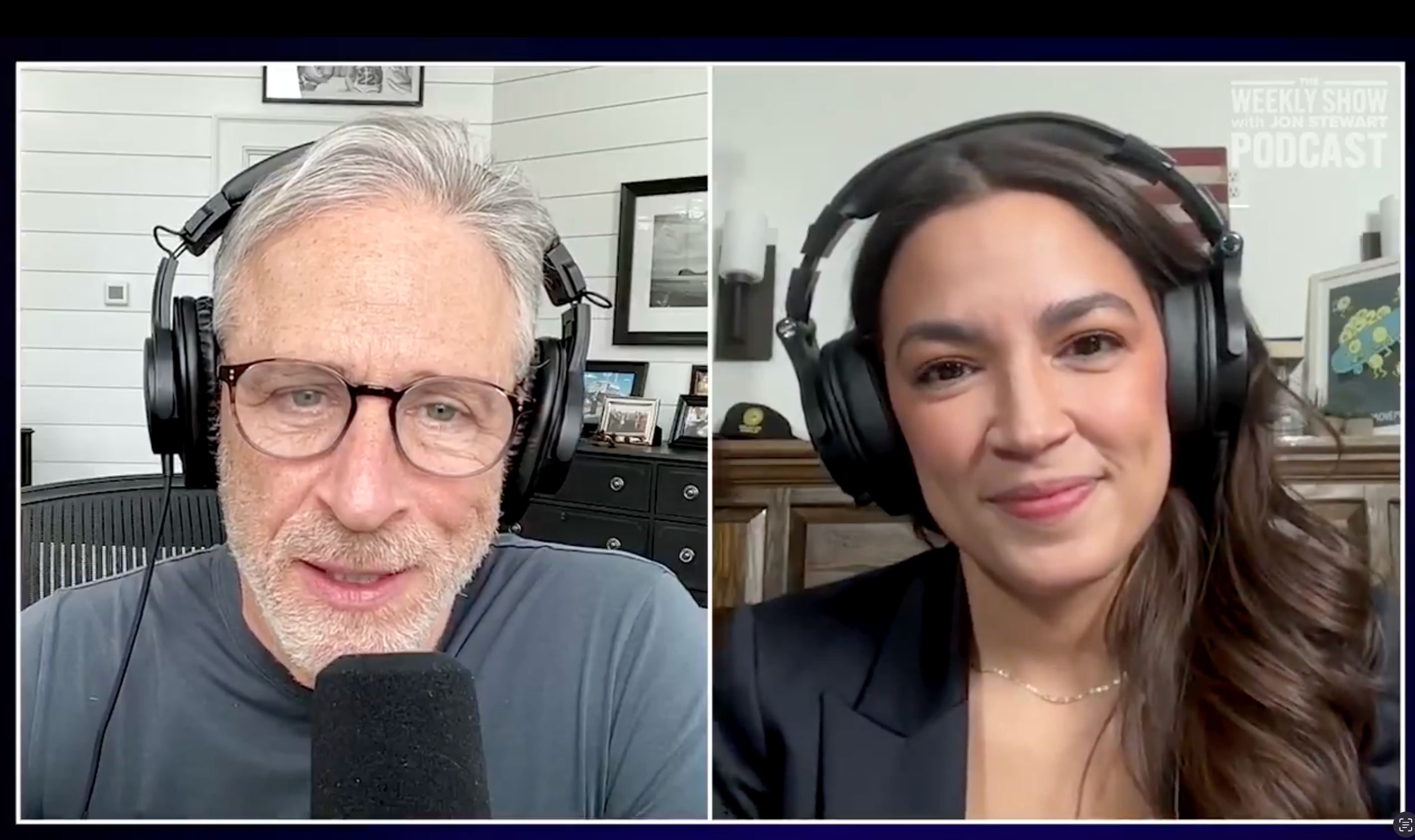 AOC calls Donald Trump’s second administration a ‘billionaire feeding frenzy’ as she and Jon Stewart discuss his inauguration ceremony