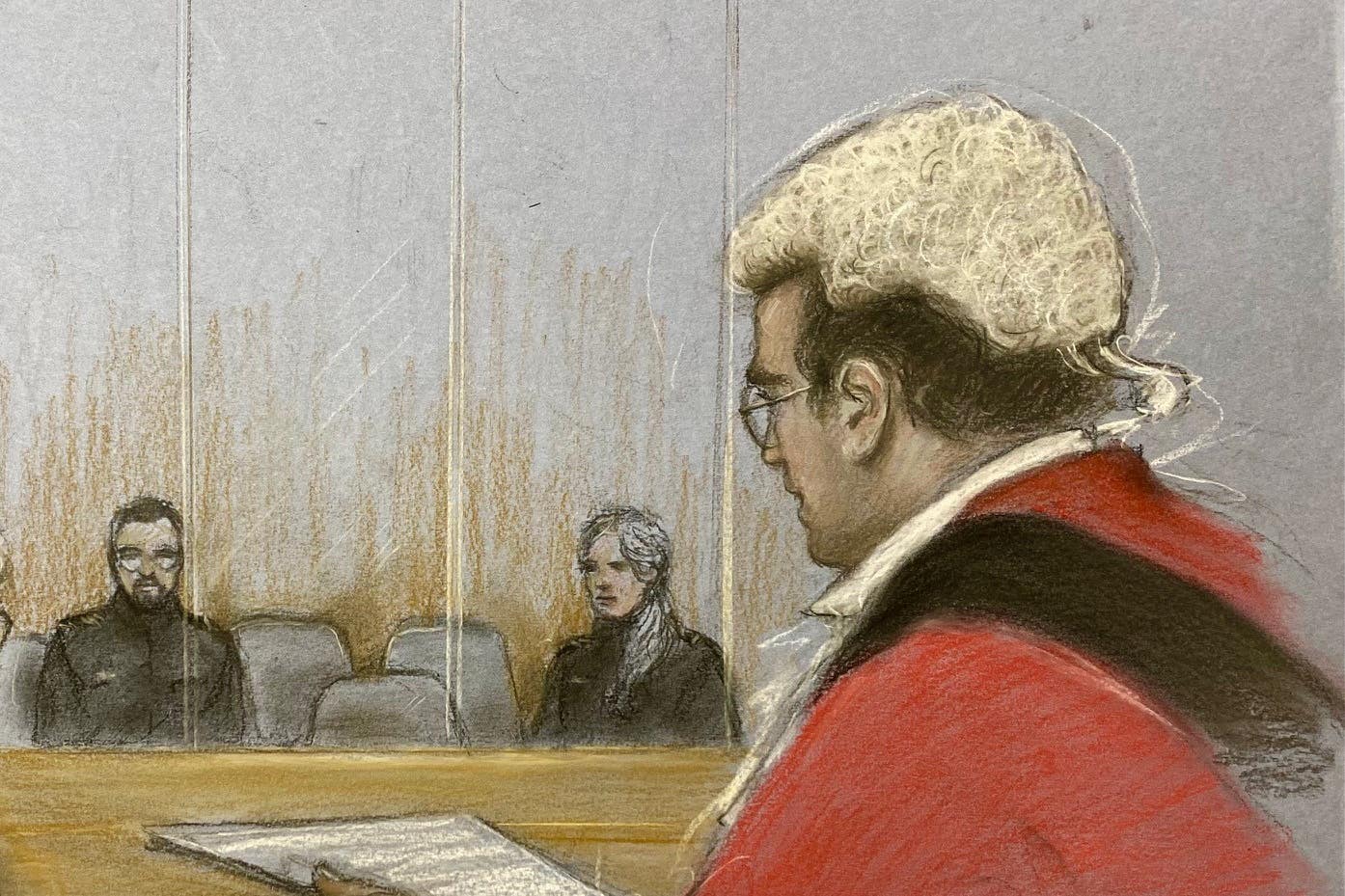 Mr Justice Goose ordered Axel Rukakubana to be removed from the dock during sentencing after he repeatedly interrupted proceedings, claiming to be ill (Elizabeth Cook/PA)
