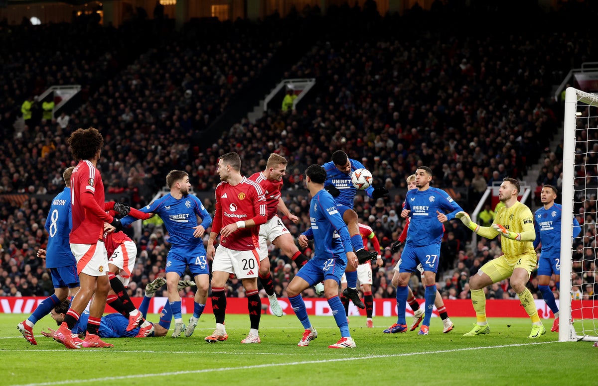 Man Utd v Rangers LIVE: Latest score and goal updates as British giants clash in Europa League