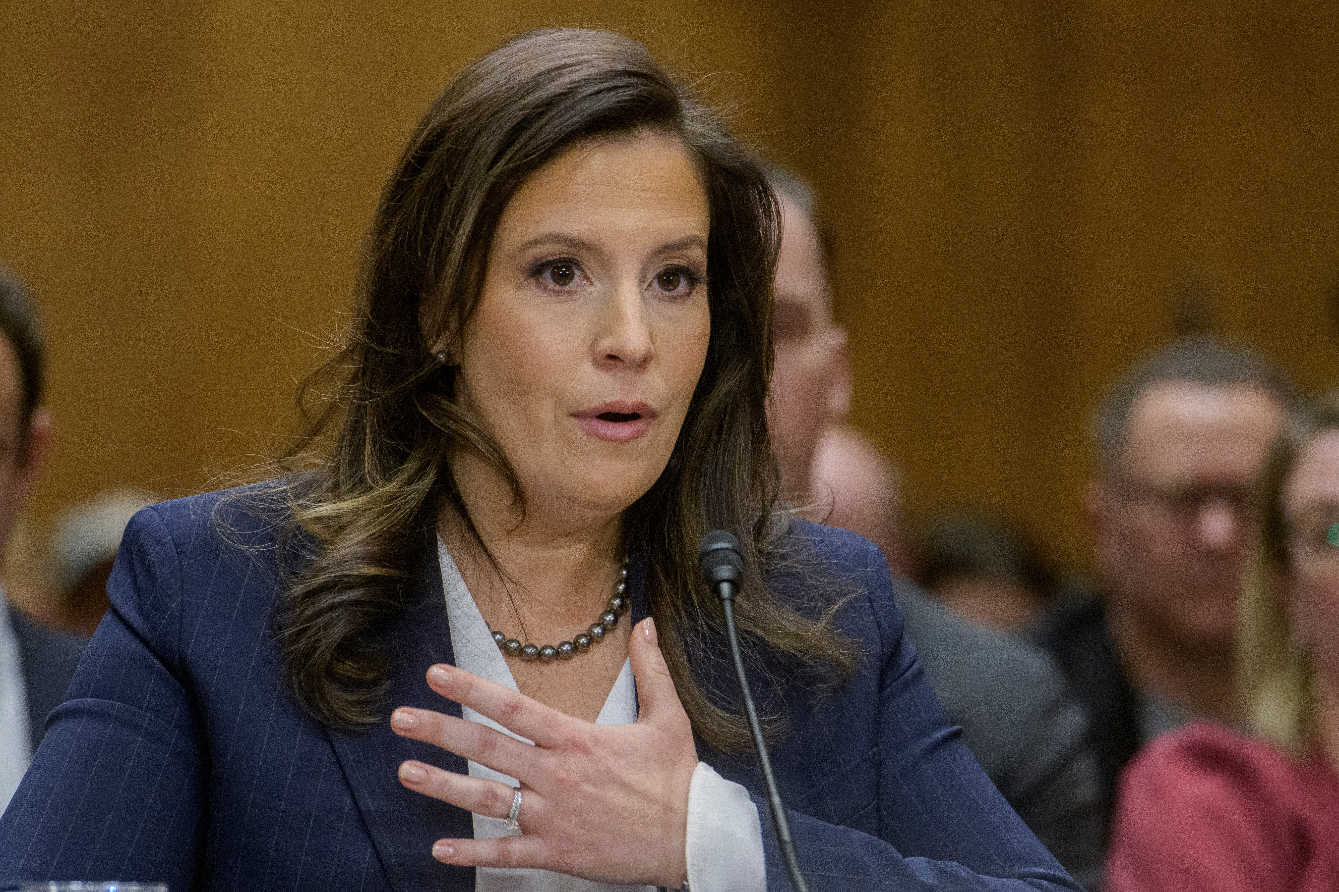 Trumpâs prospective UN ambassador Rep. Elise Stefanik, shown here, was charged with initiating the withdrawal from the Paris Agreement