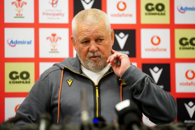 Wales head coach Warren Gatland has overseen 12 successive Test defeats (Ben Birchall/PA)