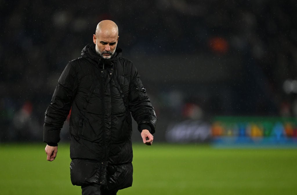 Pep Guardiola’s side lost 4-2 to PSG in midweek
